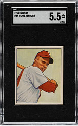 1950 Bowman #84 Richie Ashburn SGC EX+ 5.5