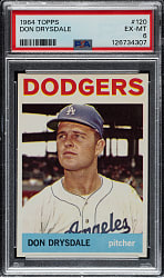 1964 Topps #120 Don Drysdale PSA EX-MT 6