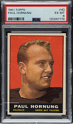 1961 Topps Football #40 Paul Hornung PSA EX-MT 6