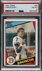 1984 Topps Football #63 John Elway Rookie PSA EX-MT 6