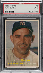 1957 Topps #2 Yogi Berra PSA EX 5