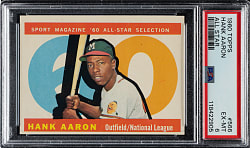 1960 Topps #566 Hank Aaron All-Star PSA EX-MT 6