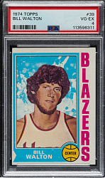 1974-1975 Topps Basketball #39 Bill Walton Rookie PSA VG-EX 4