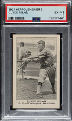 1921 Herpolsheimer's Clothing Clyde Milan PSA EX-MT 6 - 1 of 1 - Highest Graded!