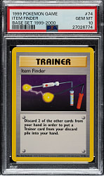 1999 Pokemon Base Set #74 Item Finder PSA GEM MINT 10