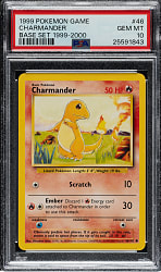 1999 Pokemon Base Set #46 Charmander PSA GEM MINT 10