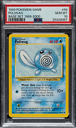 1999 Pokemon Base Set #59 Poliwag PSA GEM MINT 10