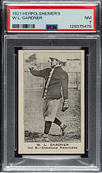 1921 Herpolsheimer's Clothing Larry Gardner PSA NM 7 - 1 of 1 - Highest Graded!