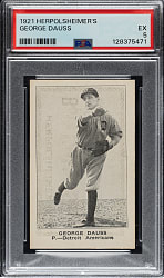 1921 Herpolsheimer's Clothing George Dauss PSA EX 5 - 1 of 1 - Highest Graded!