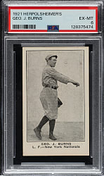 1921 Herpolsheimer's Clothing George J. Burns PSA EX-MT 6 - 1 of 1 - Highest Graded!