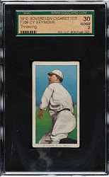 1909-1911 T206 White Border Cy Seymour Throwing SGC GOOD 30 - Sovereign 350 Back