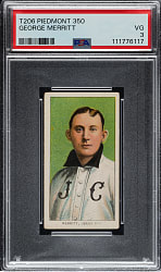 1909-1911 T206 White Border George Merritt PSA VG 3