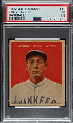 1932 R328 U. S. Caramel #18 Tony Lazzeri PSA FAIR 1.5