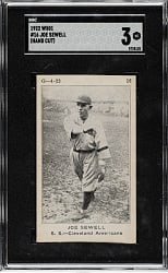 1922 W501 #16 Joe Sewell SGC VG 3