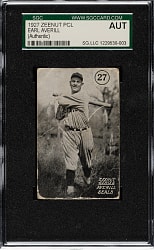 1927 Zeenut PCL Earl Averill SGC Authentic