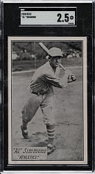 1929 R315 "Portraits and Action" Al Simmons SGC GOOD+ 2.5