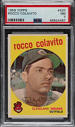 1959 Topps #420 Rocco Colavito PSA NM 7