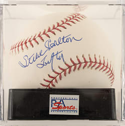 Steve "Lefty" Carlton Single-Signed Baseball PSA/DNA GEM MINT 10