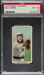 1909-1911 T206 White Border Bill Shipke PSA VG-EX 4