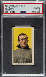 1909-1911 T206 White Border Ed Killian Portrait PSA GOOD 2