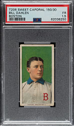 1909-1911 T206 White Border Bill Dahlen Boston PSA FAIR 1.5