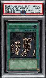 2004 Yu-Gi-Oh! Rise of Destiny 1st Edition #EN041 Machine Duplication Ultimate Rare PSA MINT 9