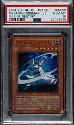 2004 Yu-Gi-Oh! Rise of Destiny 1st Edition #EN008 Mystic Swordsman Lv6 Ultra Rare PSA GEM MINT 10
