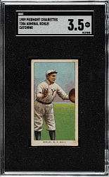 1909-1911 T206 White Border Admiral Schlei Catching SGC VG+ 3.5