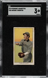 1909-1911 T206 White Border Woodie Thornton Southern Leaguer SGC VG 3