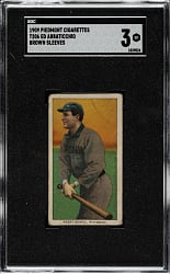 1909-1911 T206 White Border Ed Abbaticchio Brown Sleeves SGC VG 3