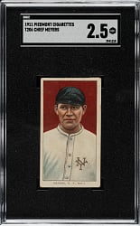 1909-1911 T206 White Border Chief Meyers SGC GOOD+ 2.5