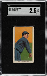 1909-1911 T206 White Border Jim Scott SGC GOOD+ 2.5