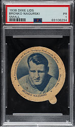 1938 Dixie Lids Football Bronko Nagurski Small PSA POOR 1