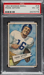 1952 Bowman Large Football #16 Frank Gifford Rookie PSA VG-EX 4