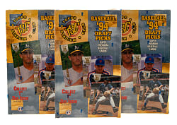 1994 Topps Stadium Club Draft Picks Factory-Sealed Unopened Box Trio (3 Boxes, 72 Packs)