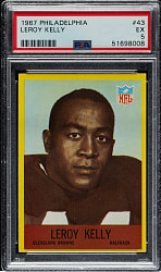 1967 Philadelphia Football #43 Leroy Kelly Rookie PSA EX 5