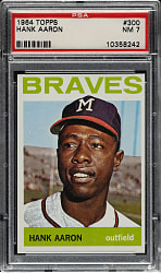 1964 Topps #300 Hank Aaron PSA NM 7