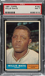 1961 Topps #150 Willie Mays PSA NM 7