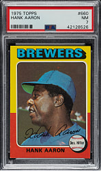 1975 Topps #660 Hank Aaron PSA NM 7