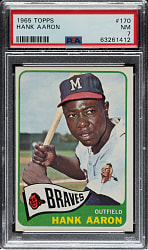 1965 Topps #170 Hank Aaron PSA NM 7