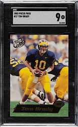 2000 Press Pass Torquers Football #37 Tom Brady Rookie SGC MINT 9
