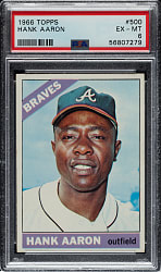 1966 Topps #500 Hank Aaron PSA EX-MT 6