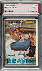 1967 Topps #250 Hank Aaron PSA NM 7