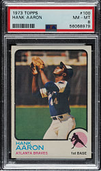 1973 Topps #100 Hank Aaron PSA NM-MT 8