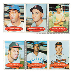 1971 Bazooka Unnumbered Panel Pair with Billy Williams, Harmon Killebrew, and Reggie Jackson