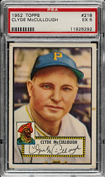 1952 Topps #218 Clyde McCullough PSA EX 5