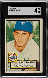 1952 Topps #175 Billy Martin Rookie SGC VG/EX 4