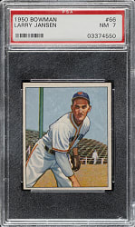 1950 Bowman #66 Larry Jansen PSA NM 7