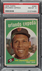 1959 Topps #390 Orlando Cepeda PSA NM-MT 8