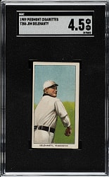 1909-1911 T206 White Border Jim Delehanty SGC VG/EX+ 4.5